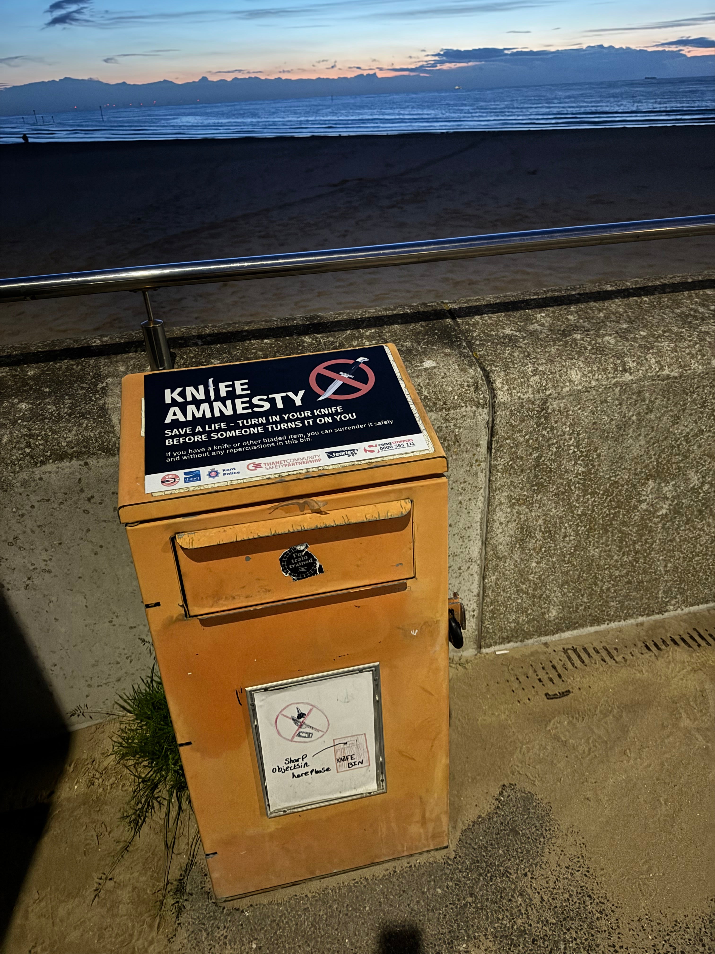 Amnesty bin spotted at Margate Beach