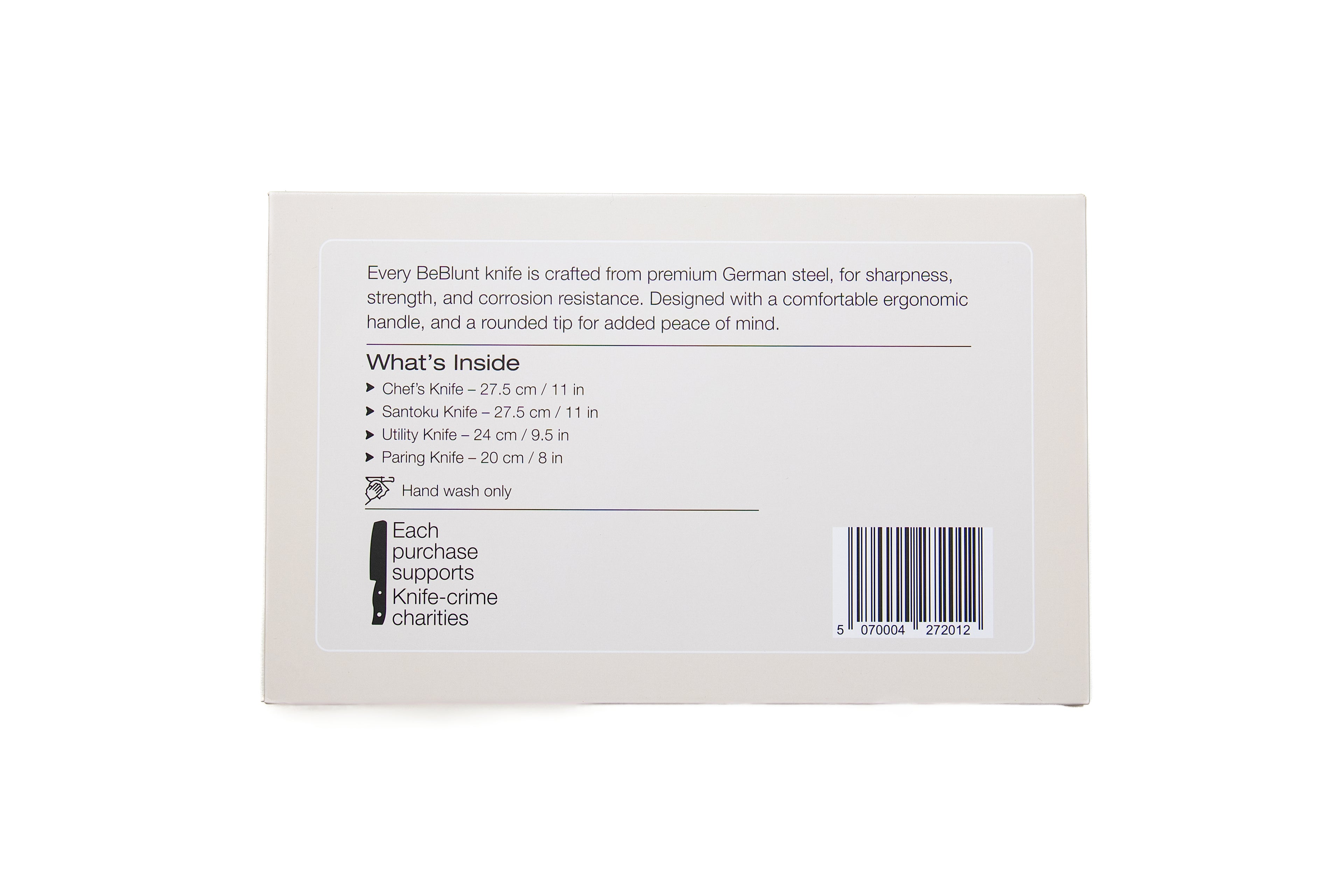 Premium Grade Round Tipped Safer Kitchen Knives (set of 4) Black Pakkawood