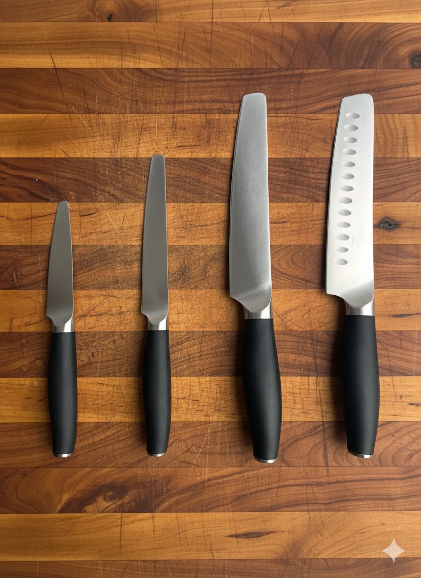 Home Kitchen Grade Round Tipped Safer Kitchen Knives (set of 4)